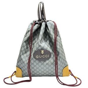 Gucci GG Supreme Cat Head Drawst Ring Bag 473872 Backpack Unisex